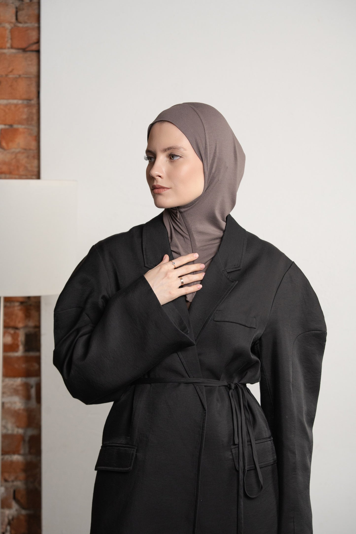 Zip hijab - darkgrey