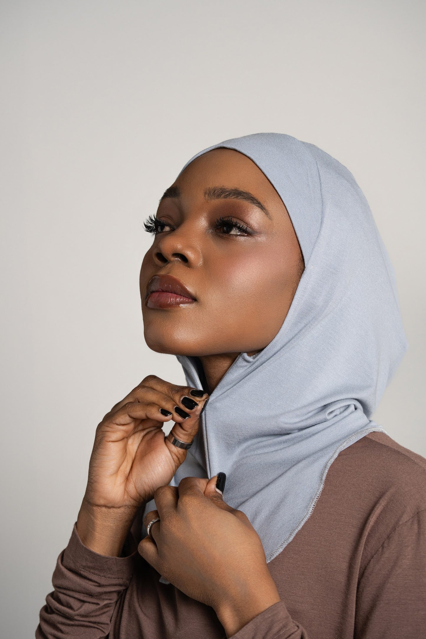 Zip hijab - lightgrey