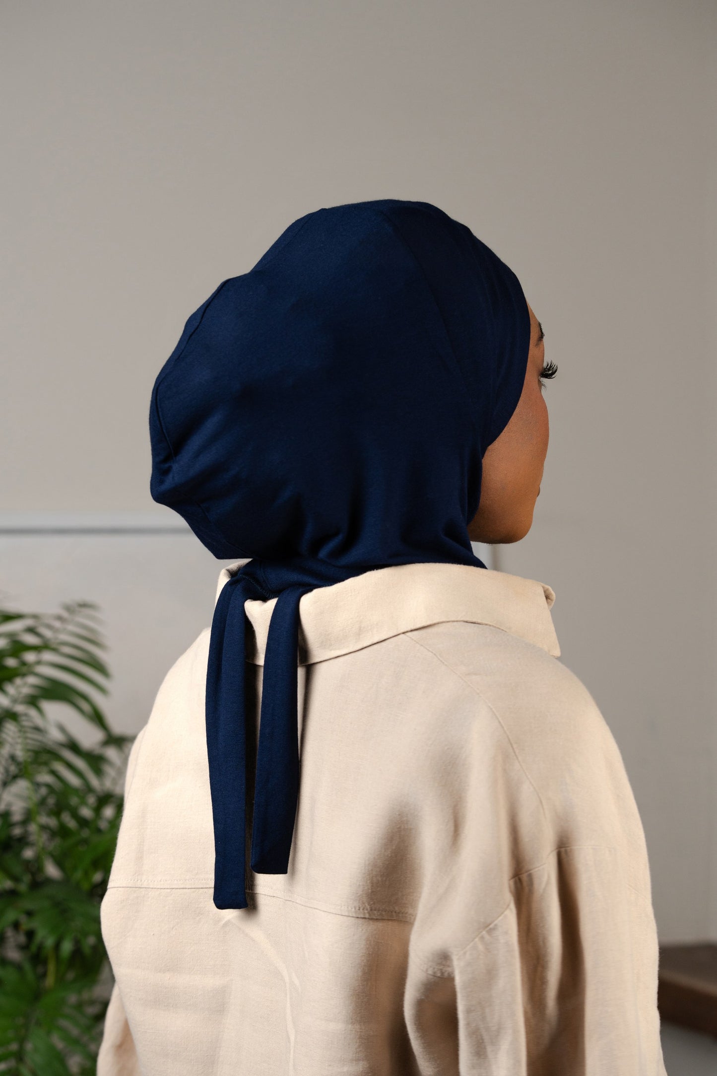 3in1 practical hijab - navy blue