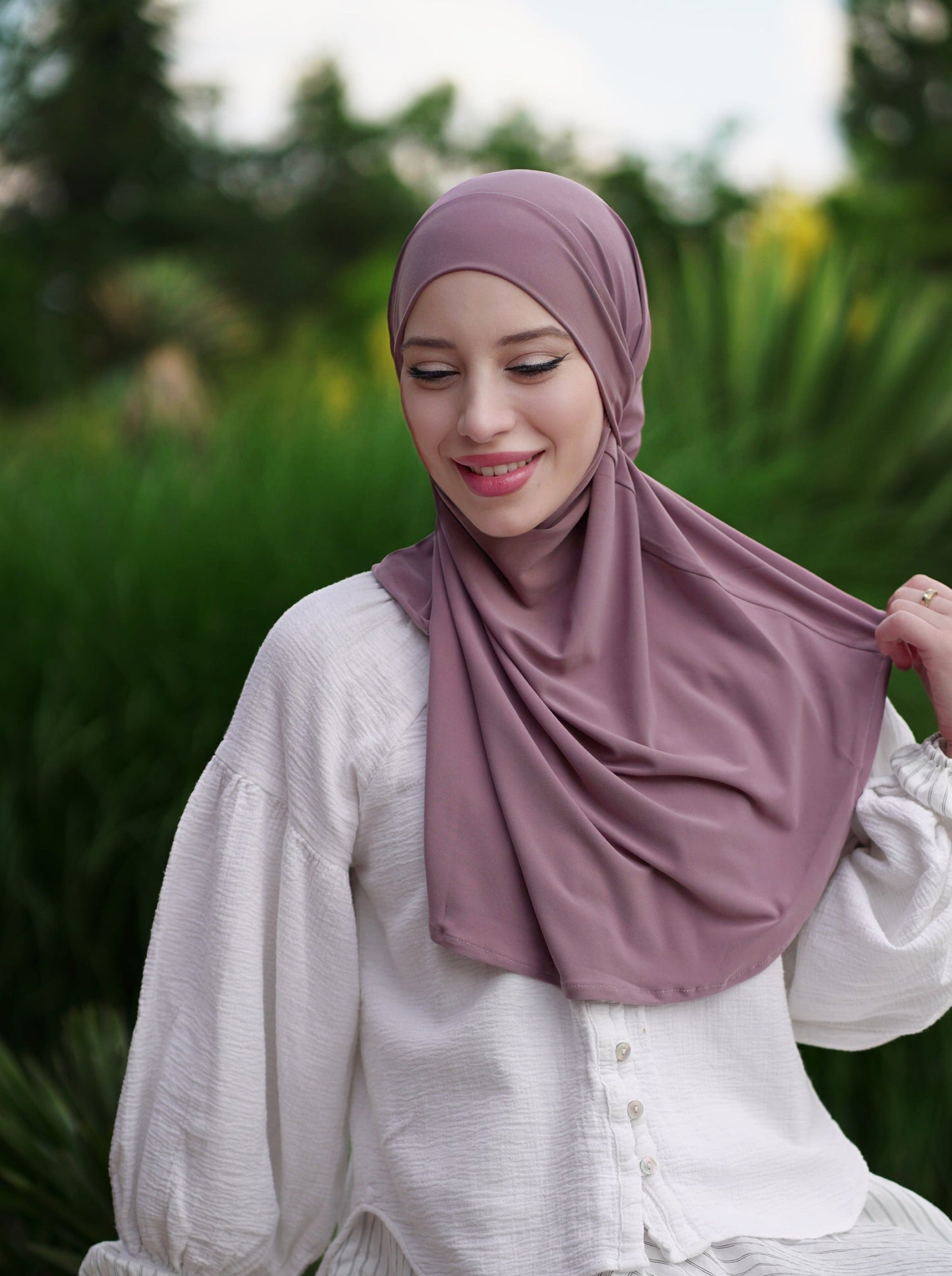3in1 Khimar - pastel rose
