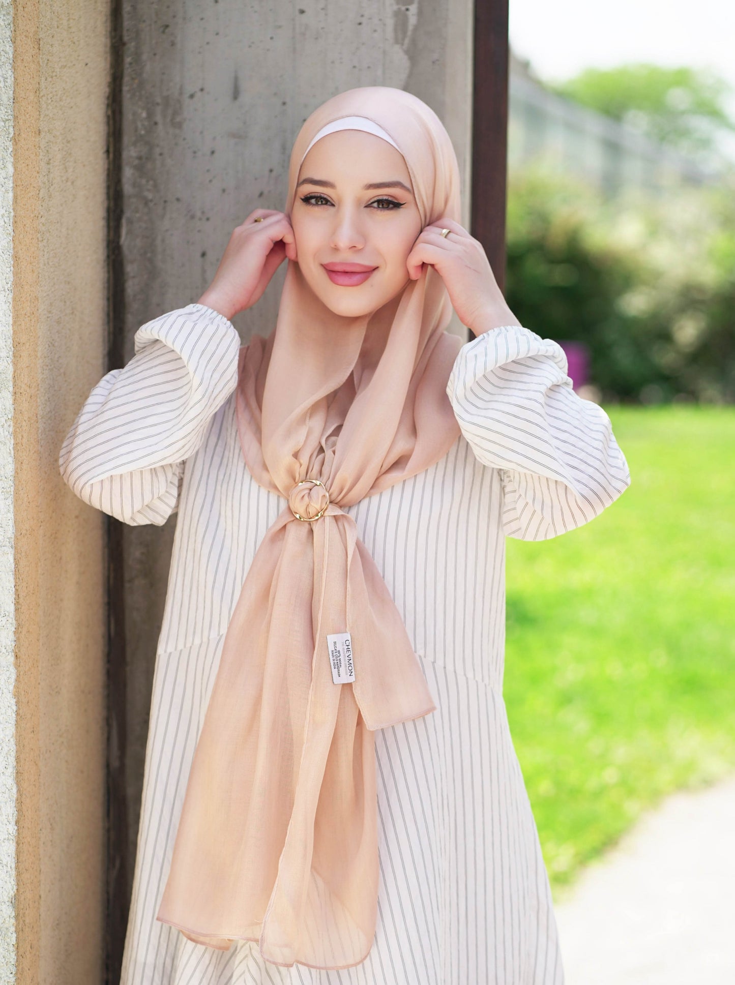 Airy modal scarf - rose dust