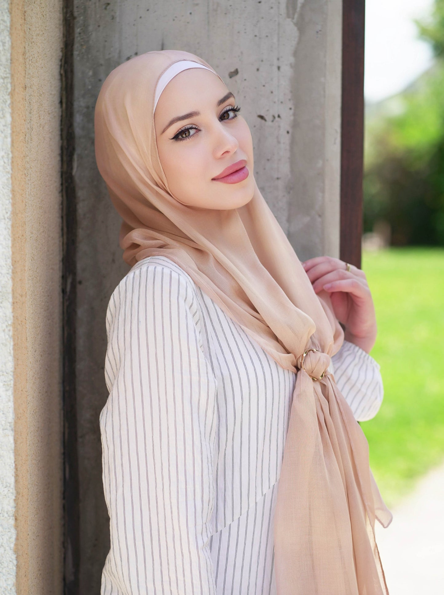 Airy modal scarf - rose dust