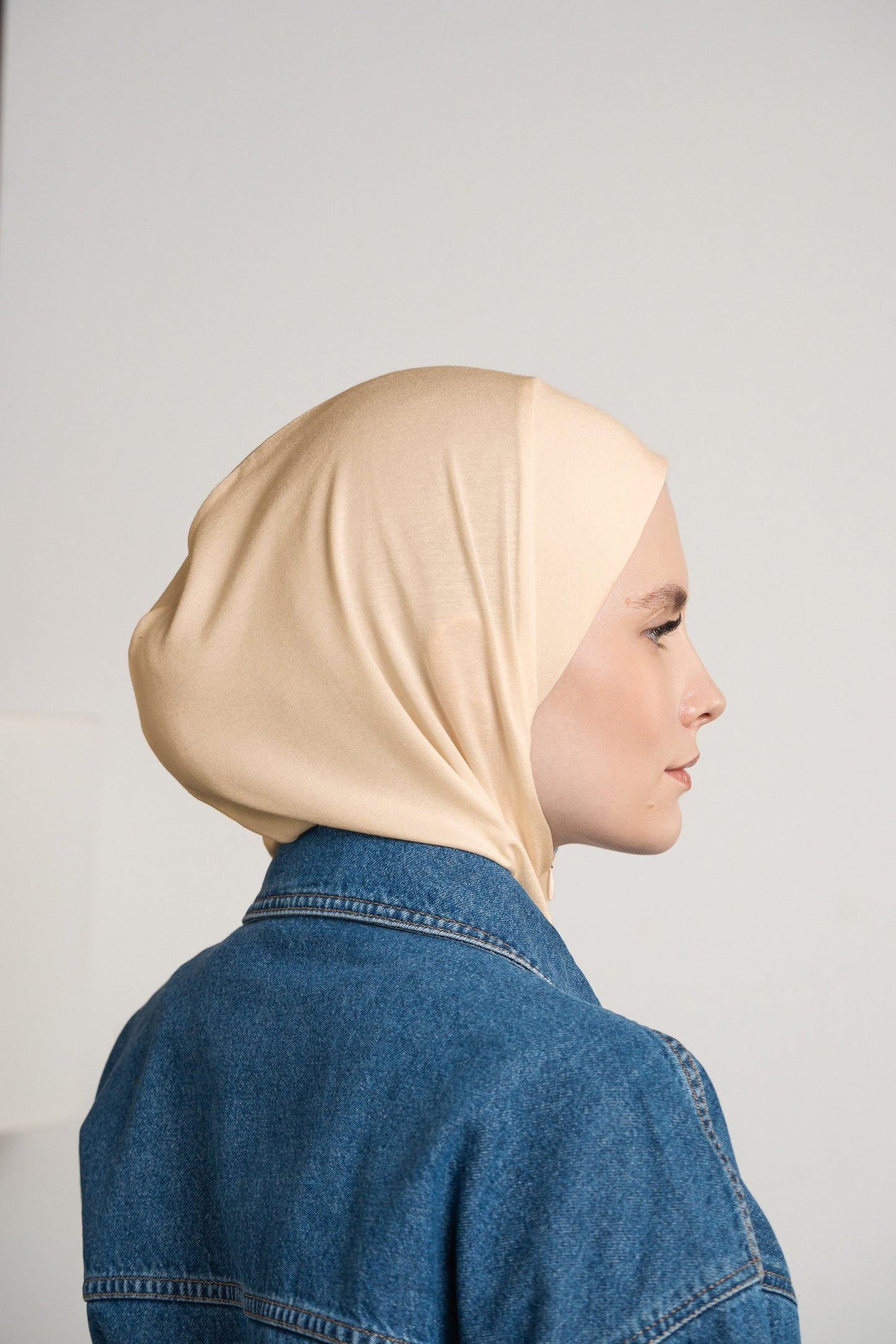 Zip hijab - vanilla beige