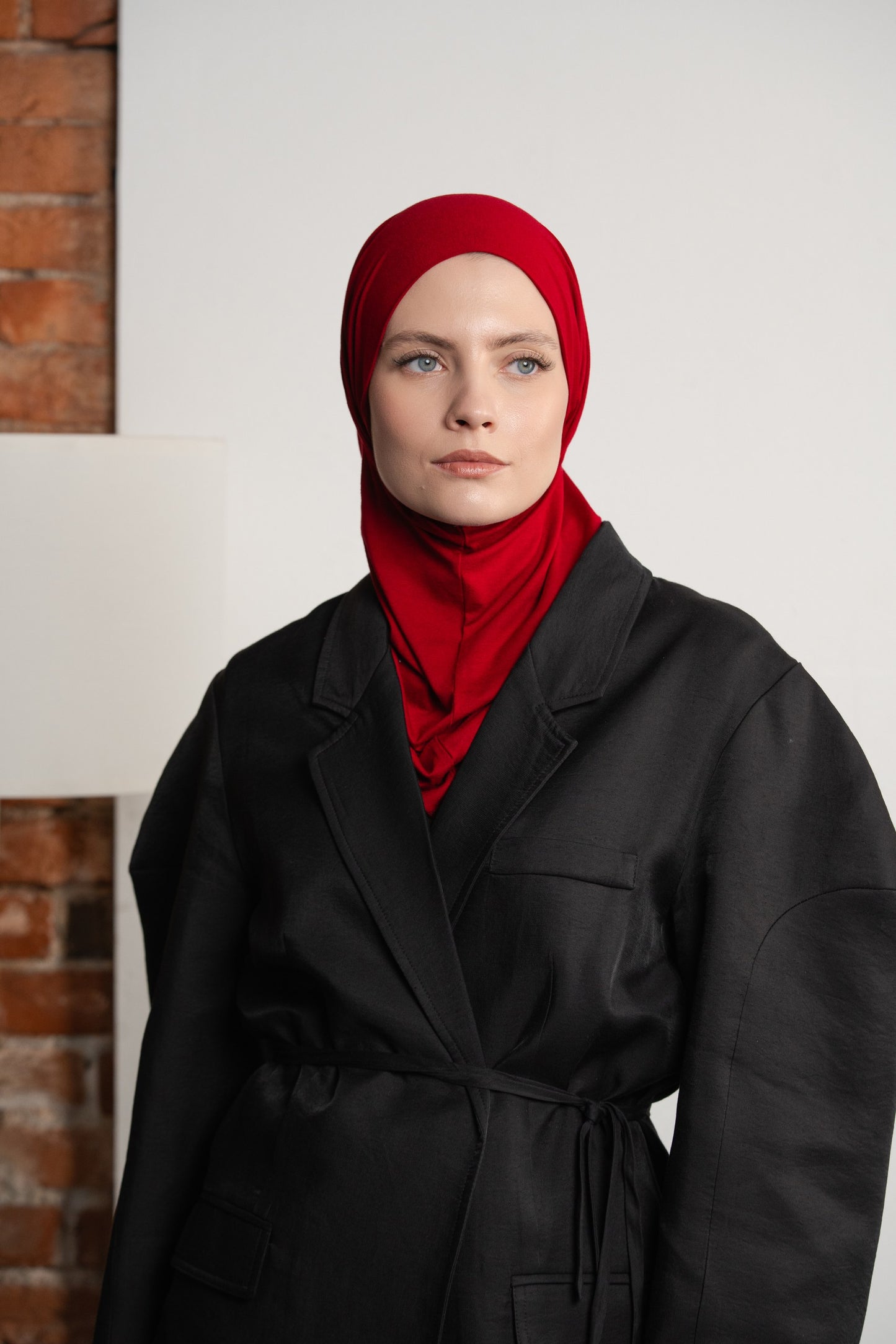 3in1 practical hijab - red