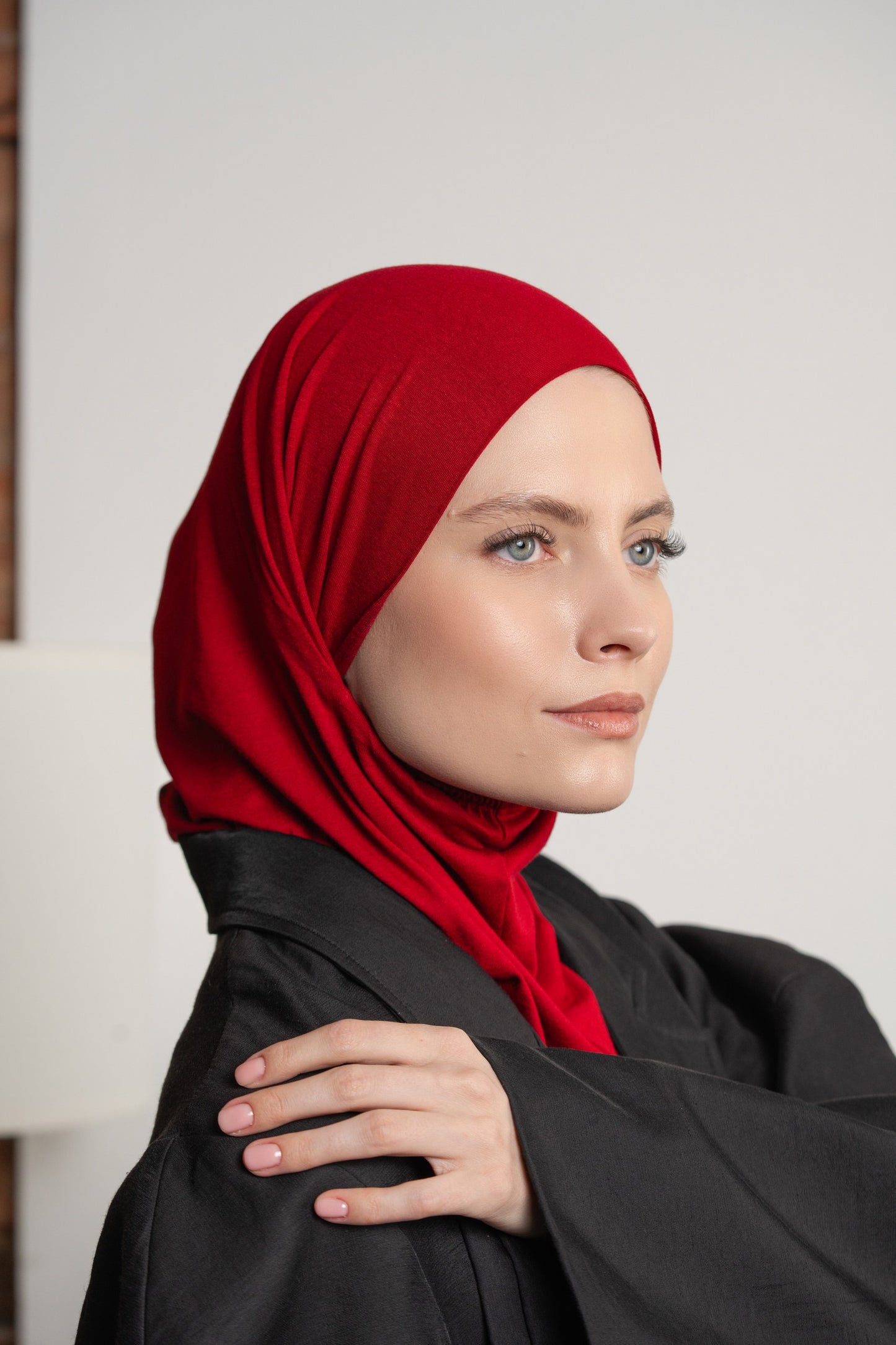 3in1 practical hijab - red