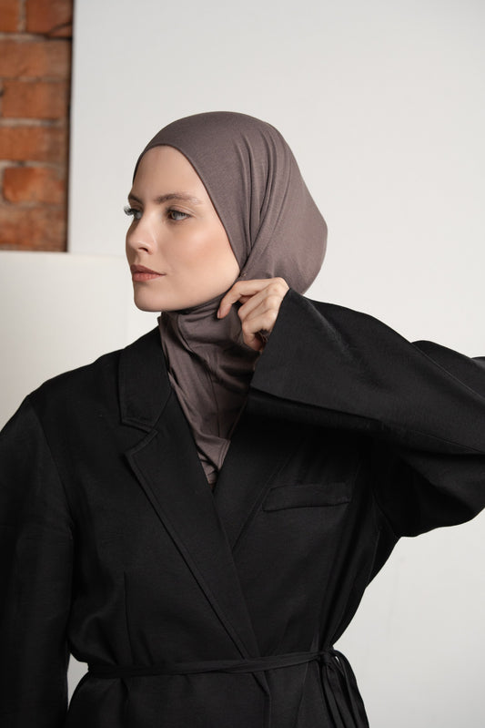3in1 practical hijab - darkgrey