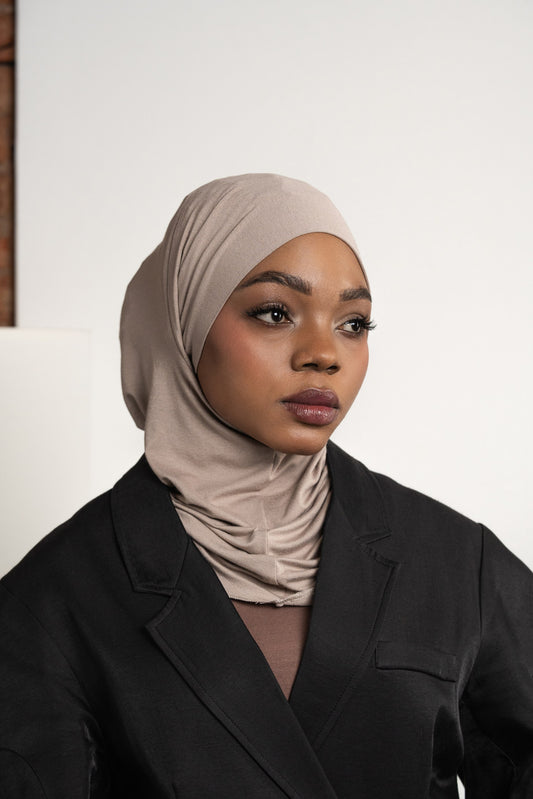 3in1 practical hijab - taupe