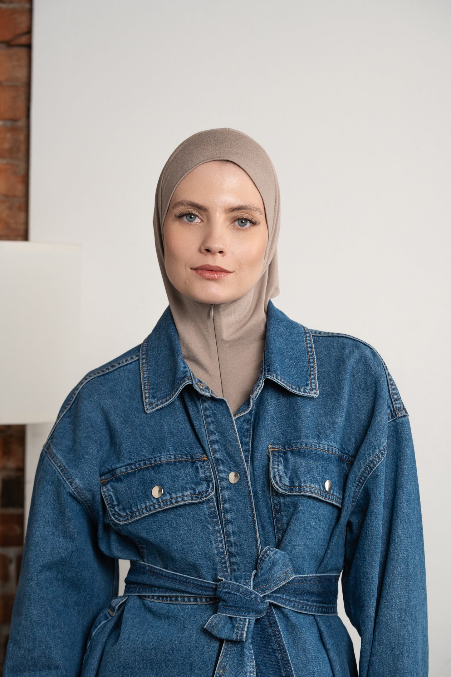 Zip hijab - taupe