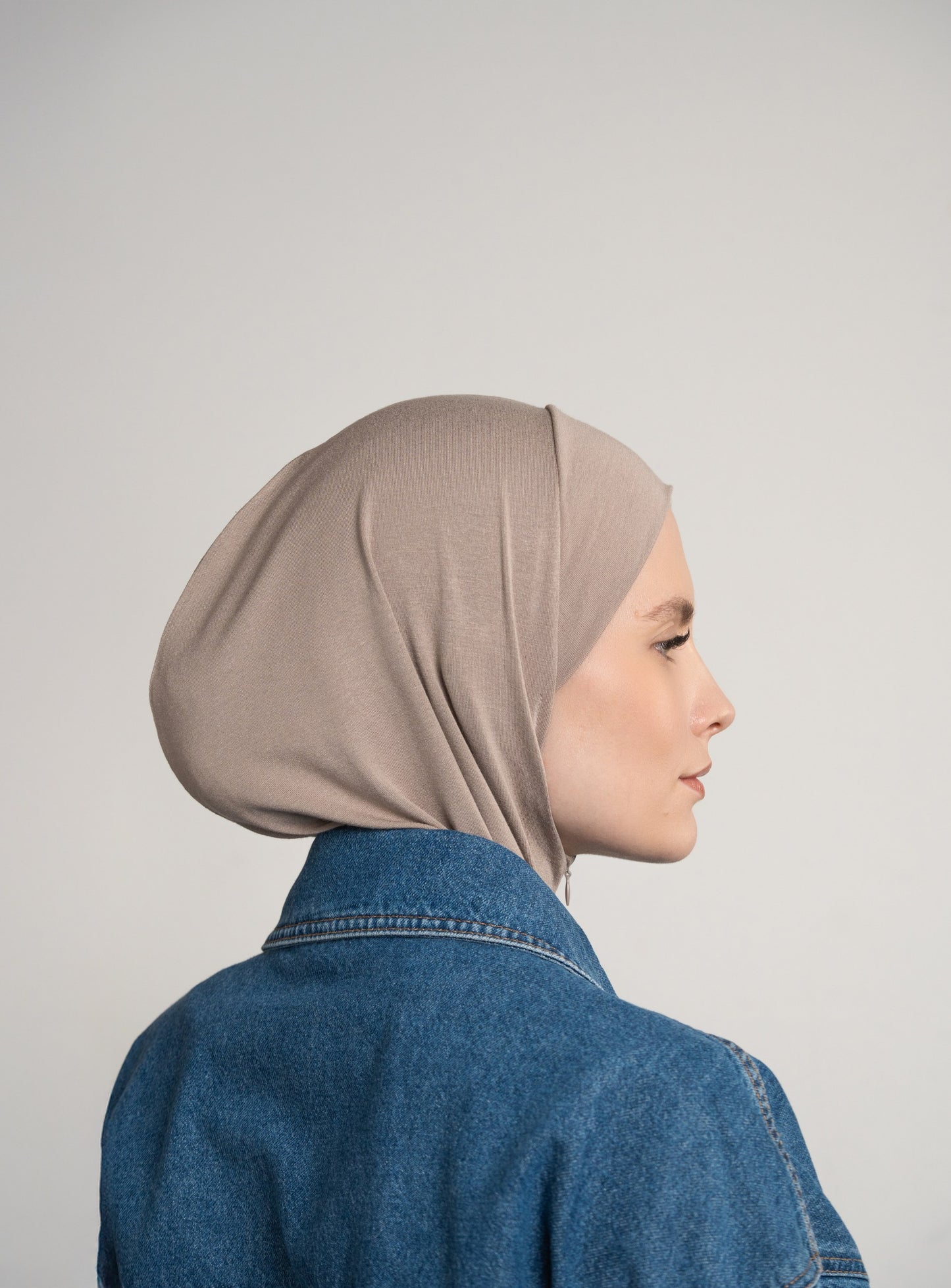 Zip hijab - taupe