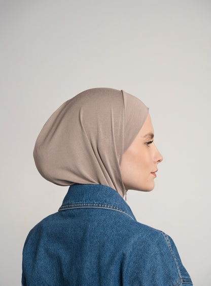 Zip hijab - taupe
