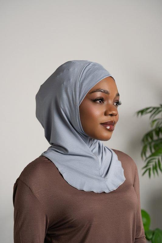 Zip hijab - lightgrey