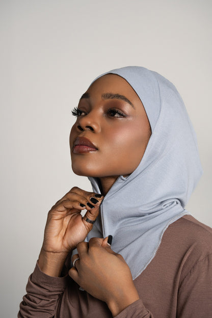 Zip hijab - lightgrey