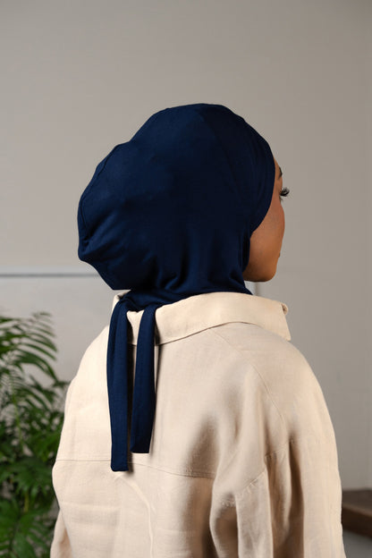 3in1 practical hijab - navy blue