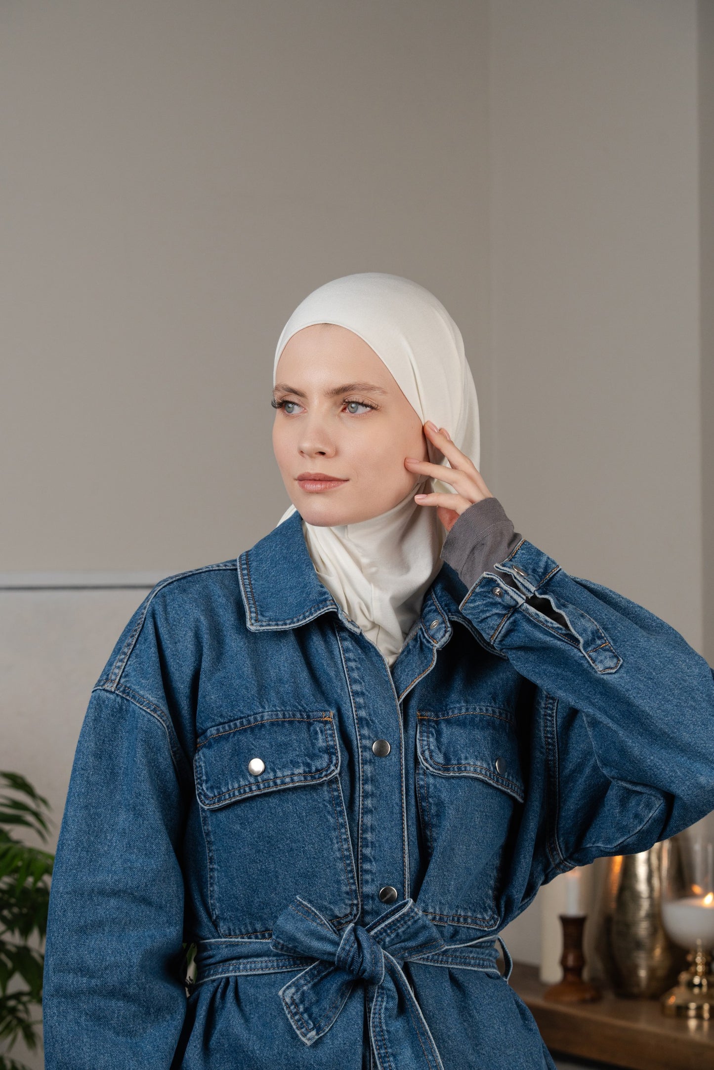 3in1 practical hijab - white