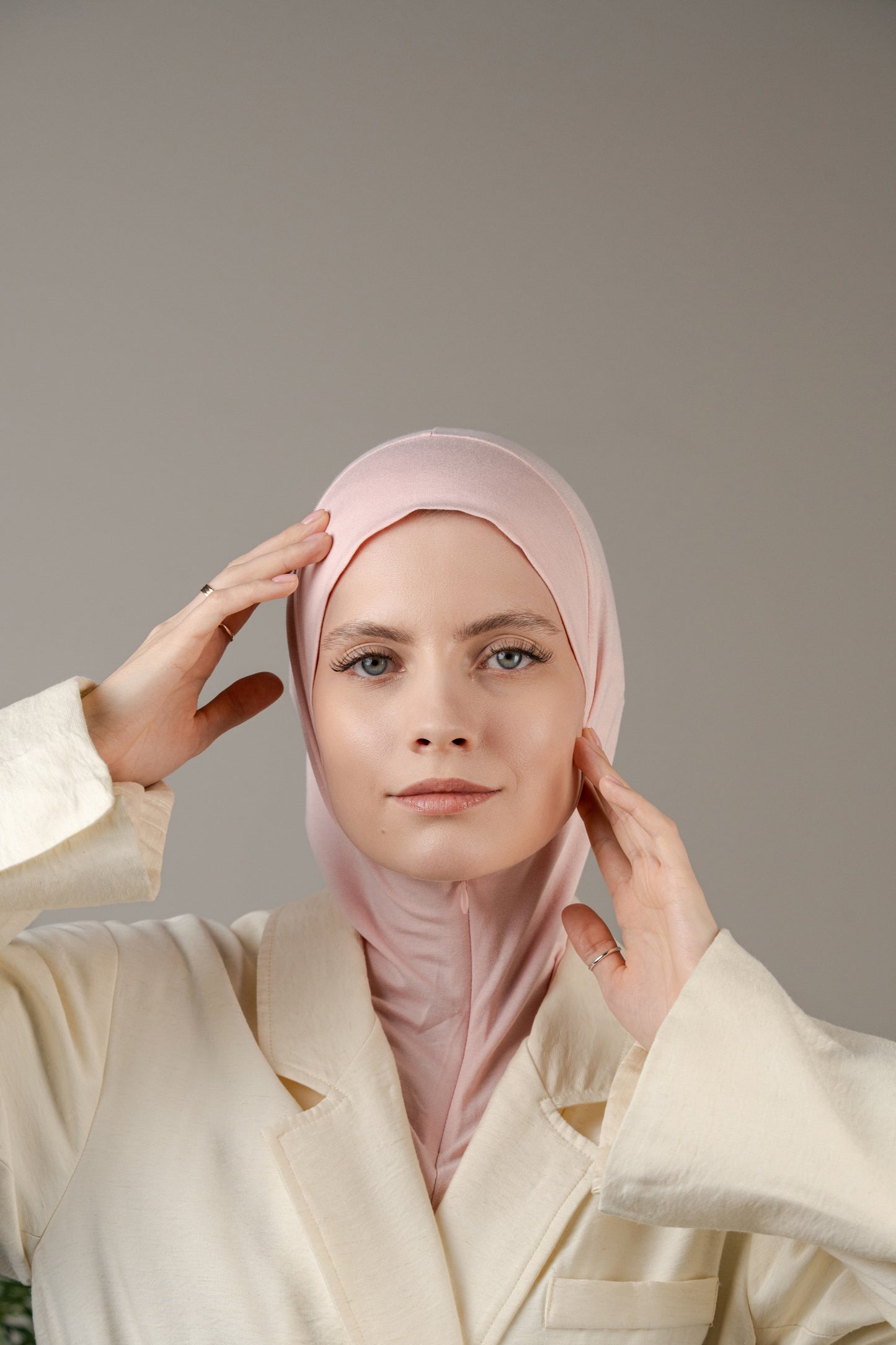 Zip hijab - lightrose
