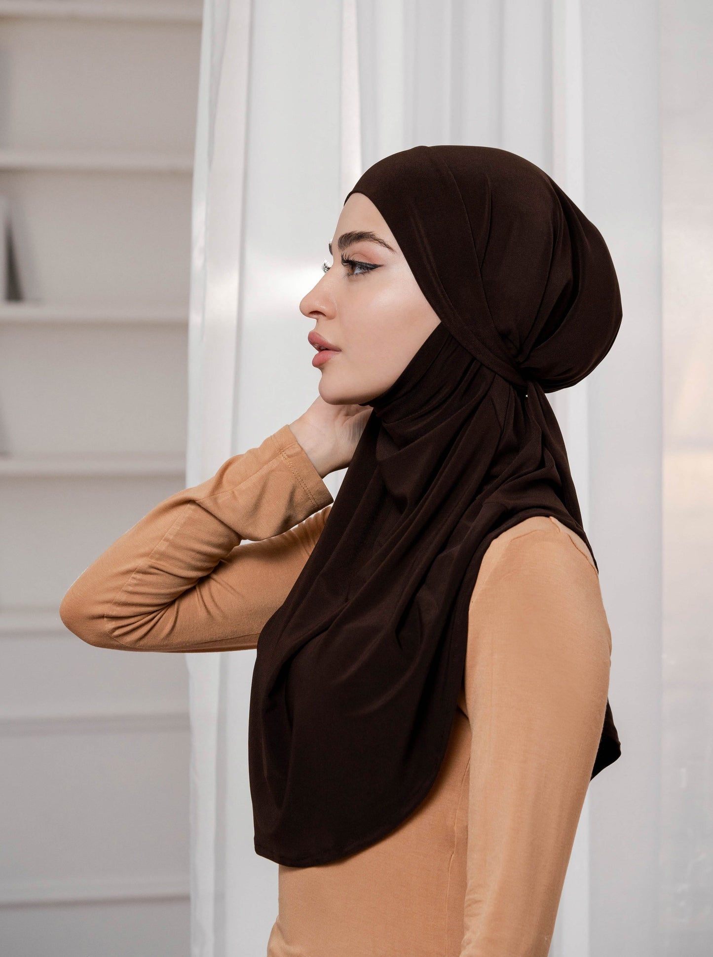 3in1 Khimar - darkbrown