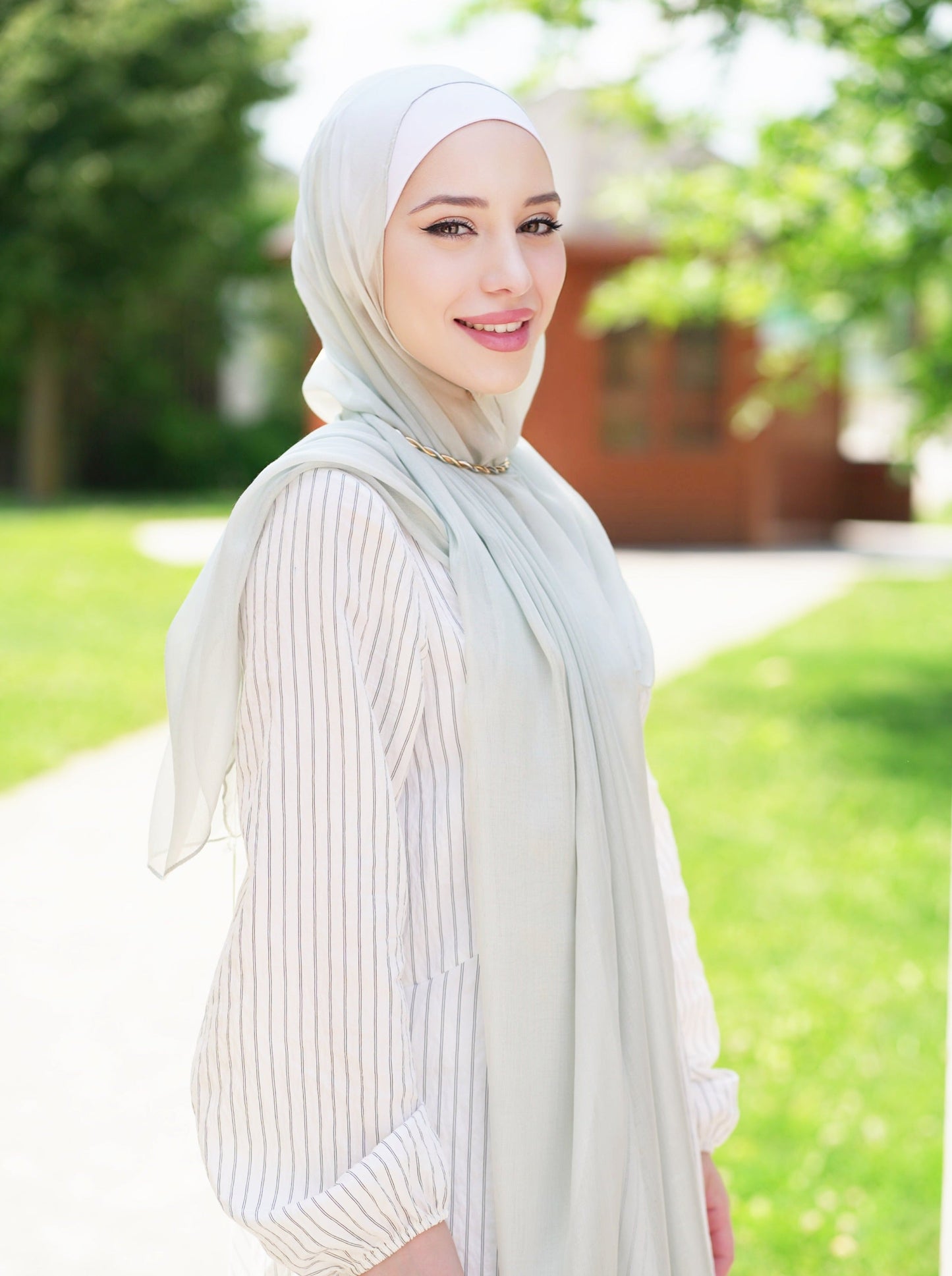 Airy modal scarf - pastel mint
