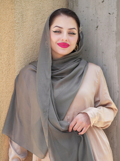 Airy modal scarf -  iron grey