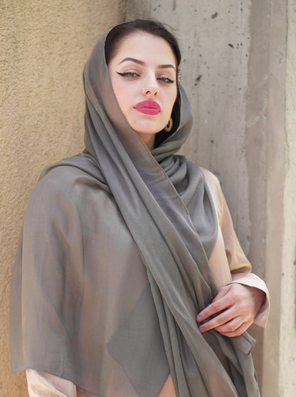 Airy modal scarf -  iron grey