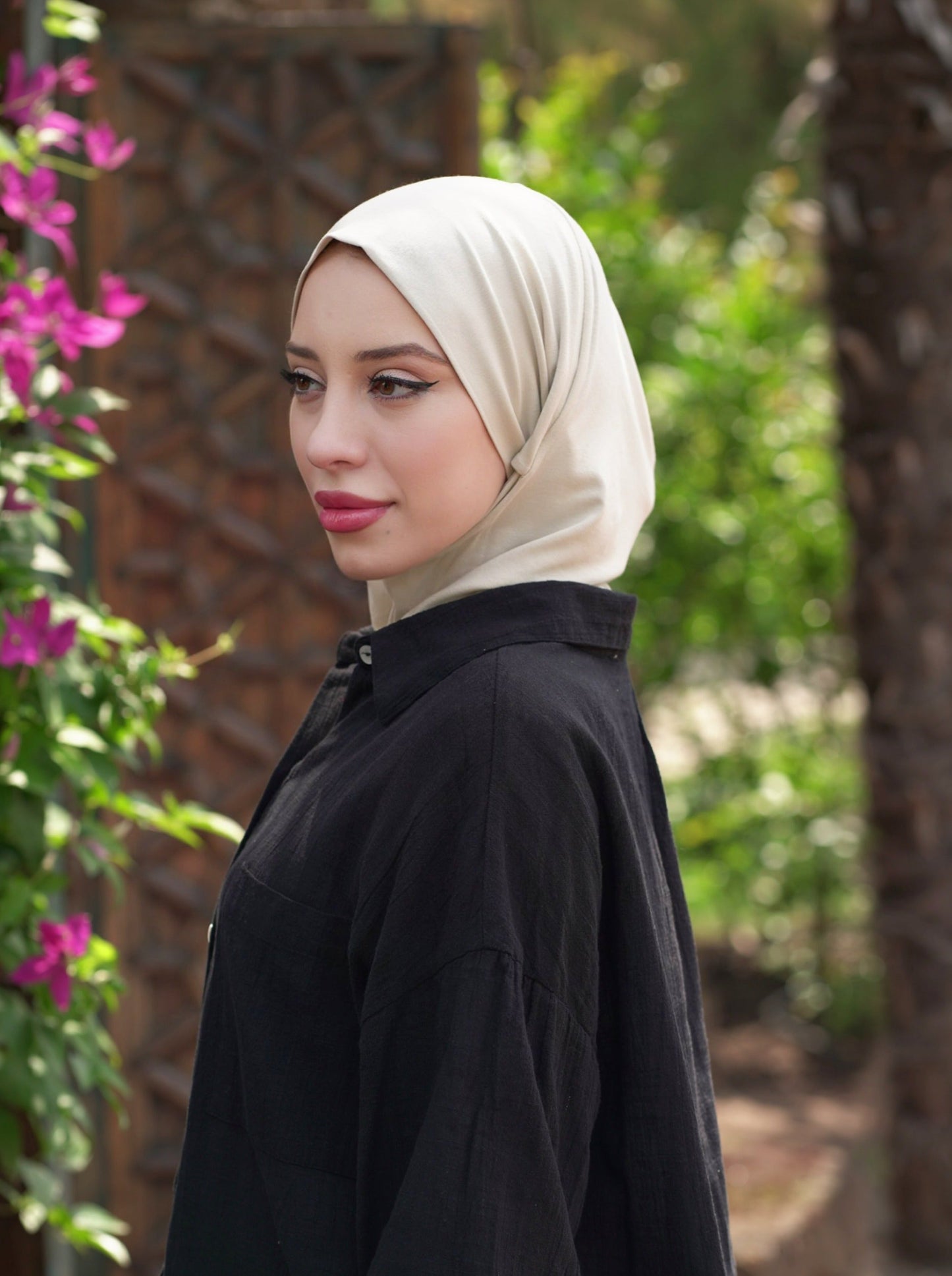 3in1 practical hijab - creme