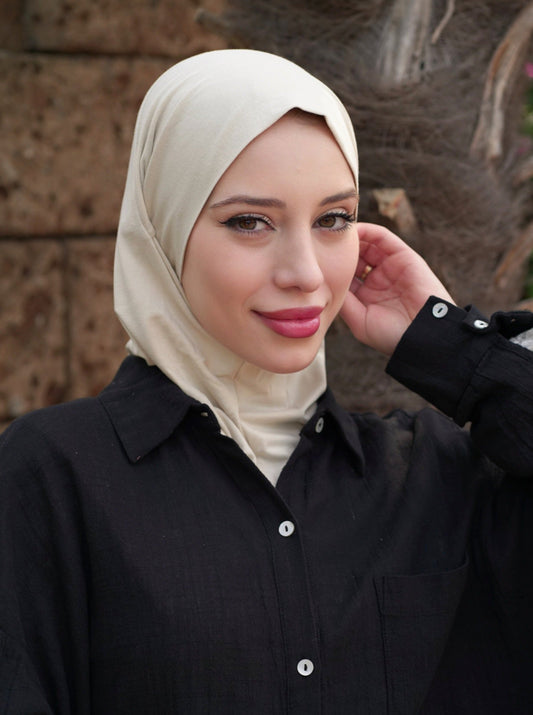 3in1 practical hijab - creme
