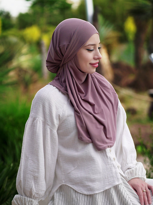 3in1 Khimar - pastel rose