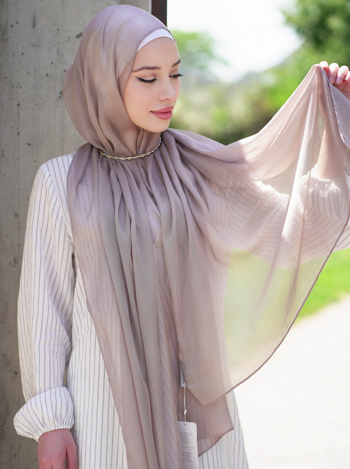 Airy modal scarf - aesthetic grey