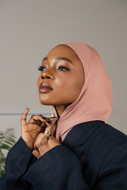 Zip hijab - antique rose