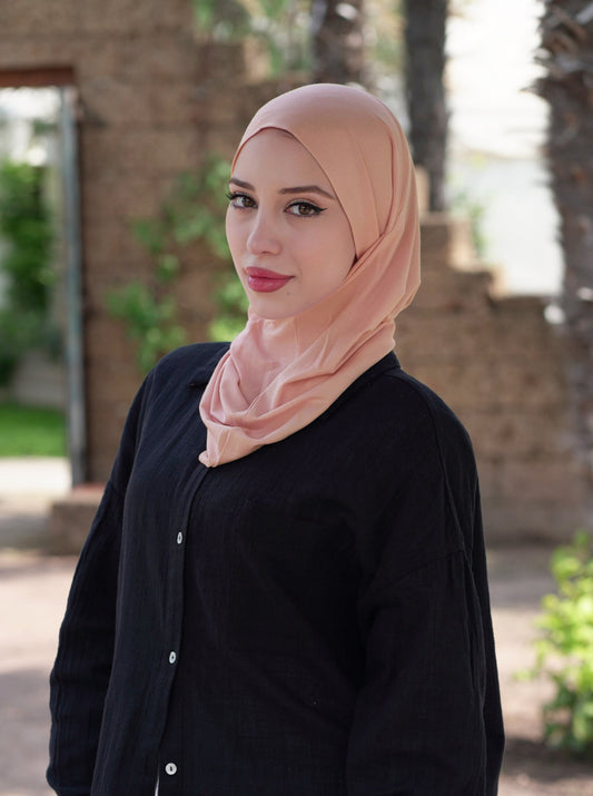3in1 practical hijab - antique rose