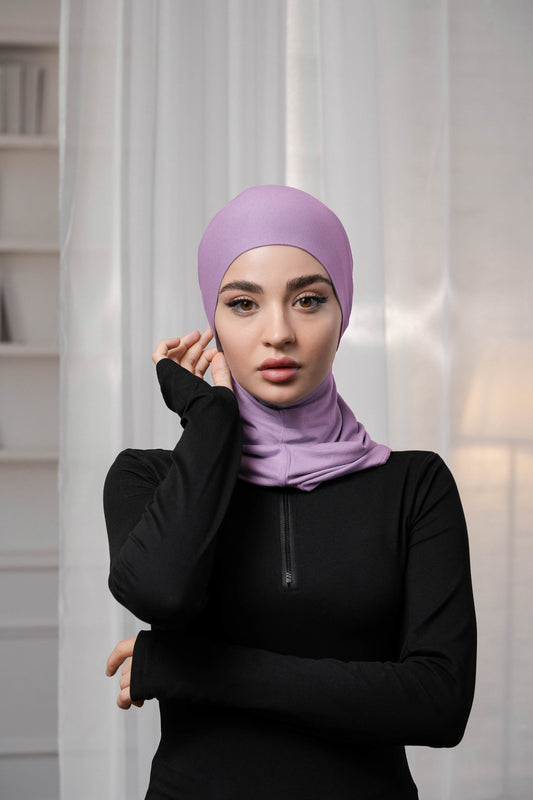 3in1 practical hijab - lavender
