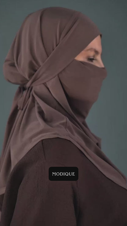 3in1 Khimar - brown