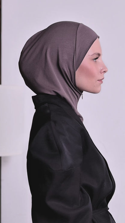 Zip hijab - lighttaupe