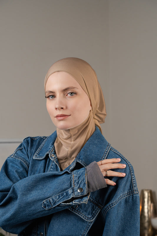 3in1 practical hijab - sandbeige