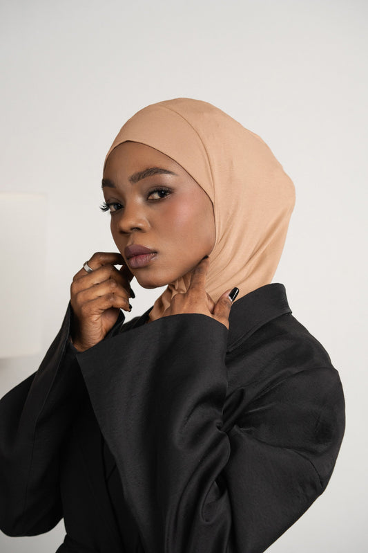 Zip hijab - sandbeige