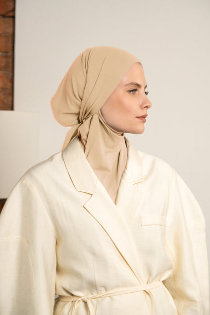 3in1 practical hijab - vanilla beige